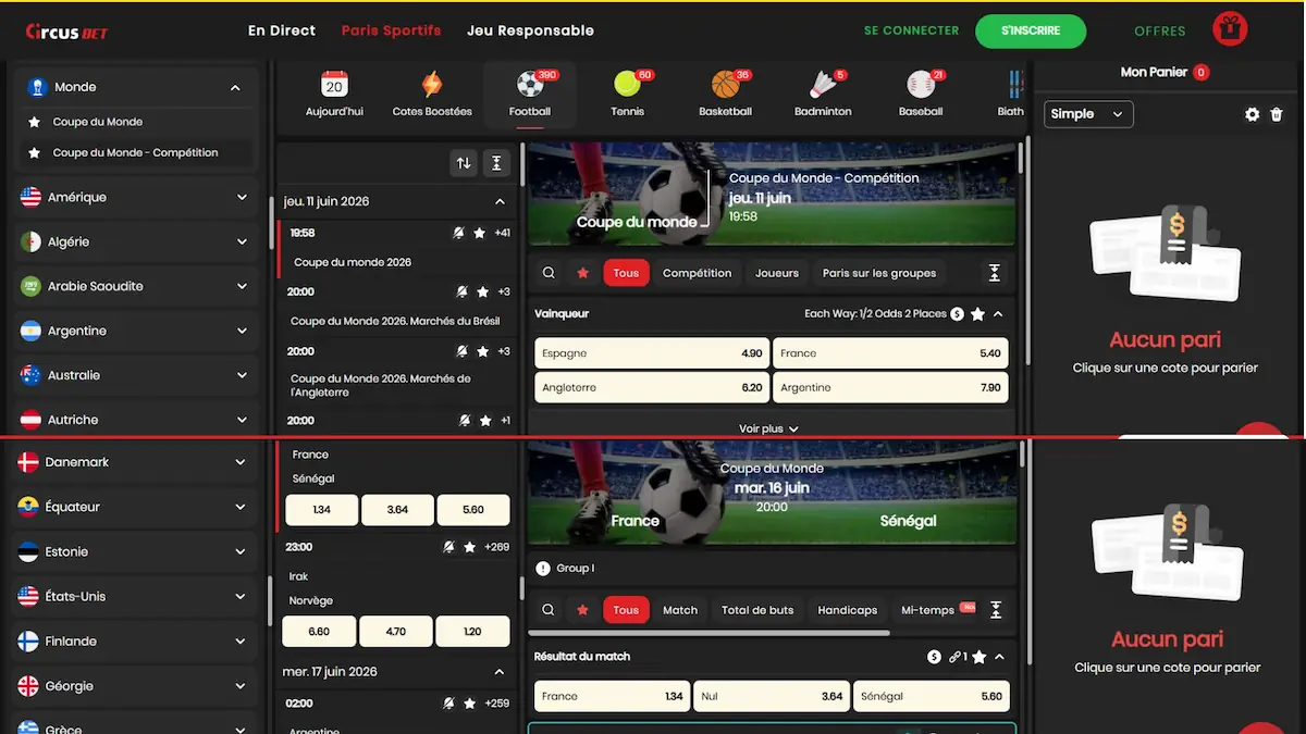 Interface Circus Bet Mondial 2026